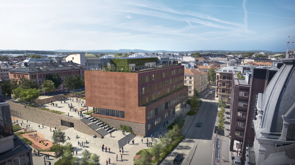 FutureBuilt-prosjektet Ruseløkka skole. Ill.: Arkitektkontoret GASA AS