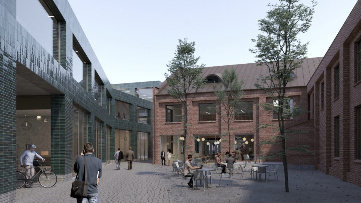 Ny sykkelbro og hurtigsykkeltrasé med 5.5 meters bredde er blant det som planlegges i området. Ill.: Mad arkitekter