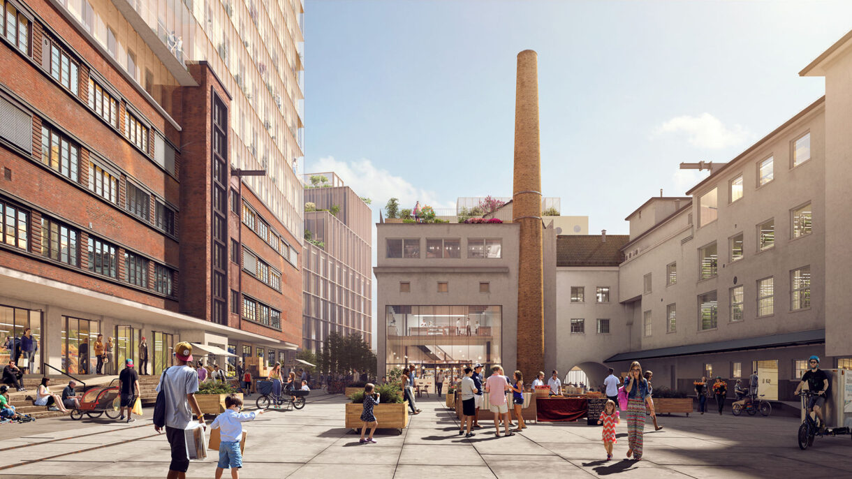 Bli med på frokostmøte til Landbrukskvartalet! Utbygger: Aspelin Ramm. Ill.: Transborder studio