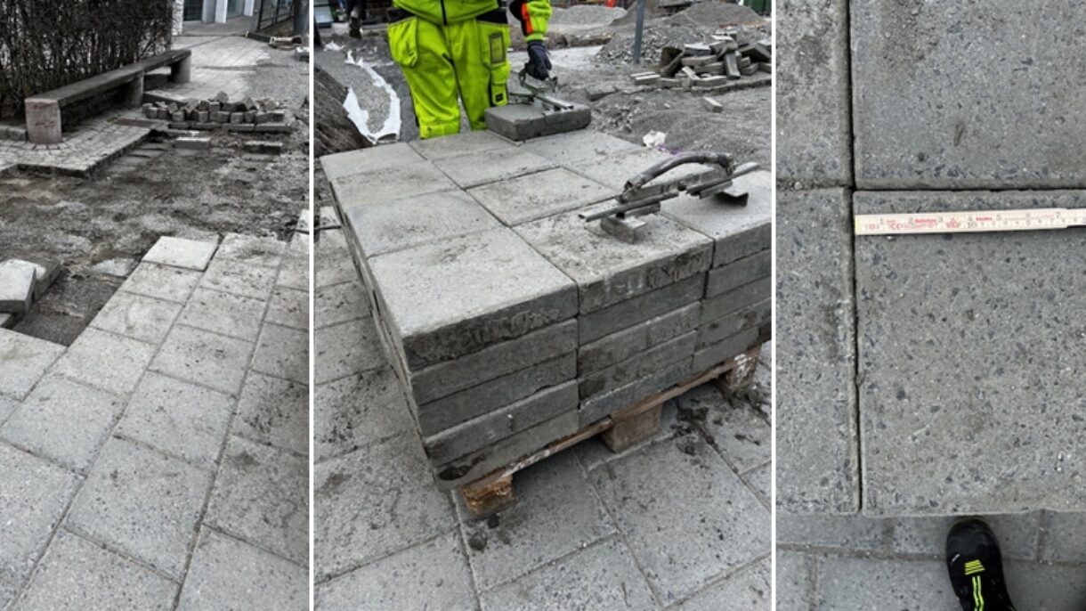 Nordre Follo kommune har betongheller tilgjengelig for ombruk.