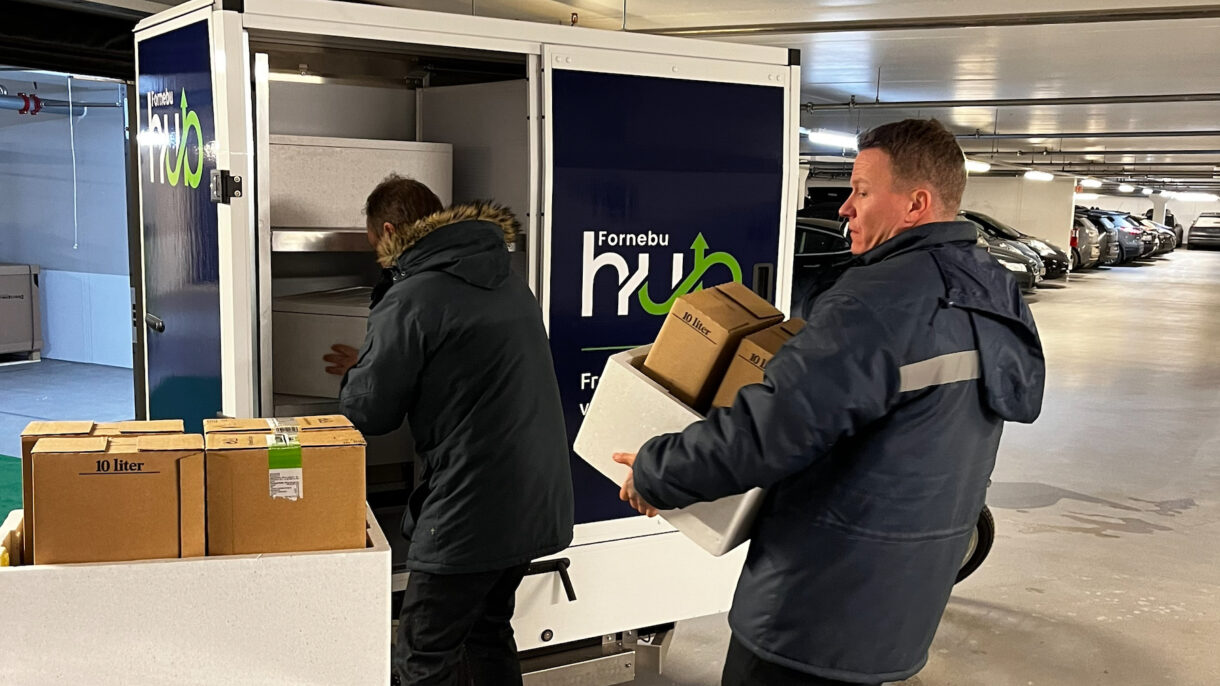 Fornebu HUB legger til rette for at varer som vanligvis blir levert hver for seg, kommer samtidig i samme kjøretøy.