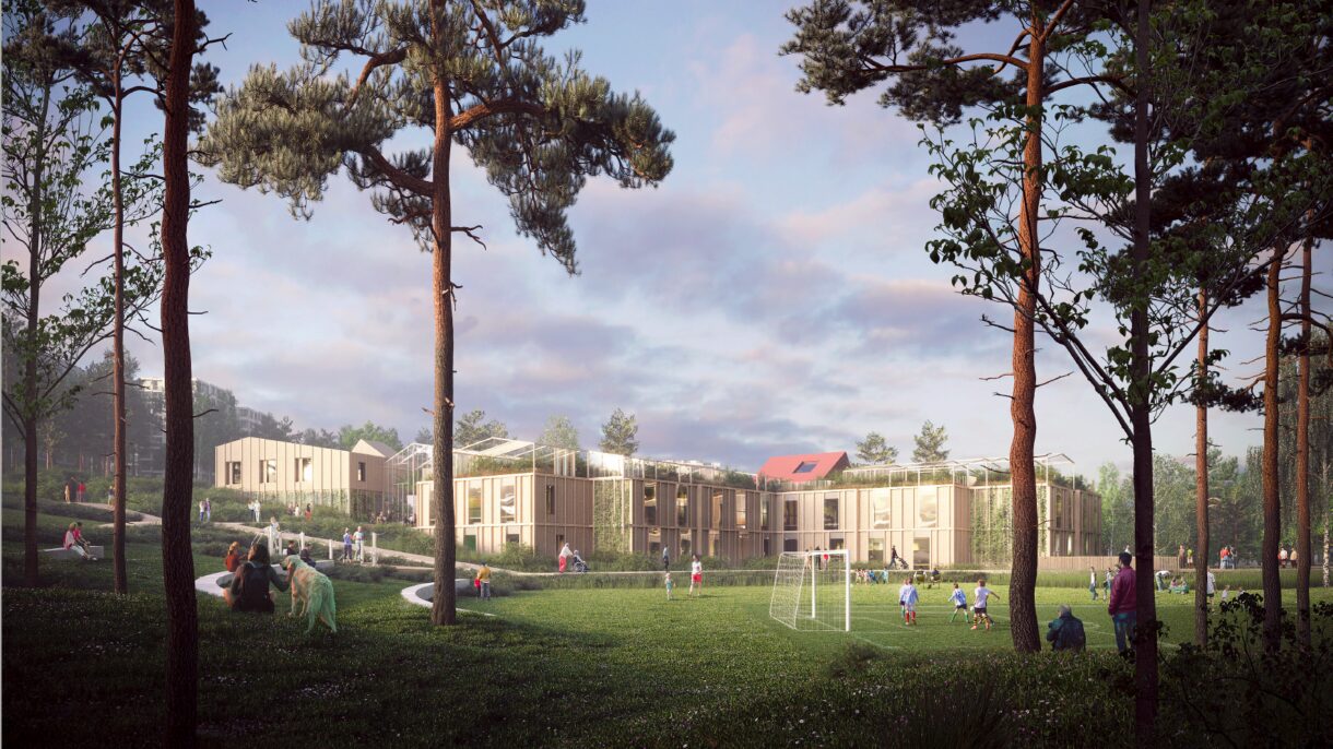 FutureBuilt-prosjektet Furuset Hageby har byggestart i mars 2021, og skal være klar for prøvedrift sommeren 2023. Ill.: 3RW arkitekter og NORD Arkitekter