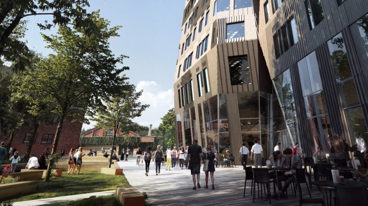 Vertikal Nydalen bli det første kombinasjonsbygget i Norge med naturlig klimatisering. Ill.: Snøhetta/MIR