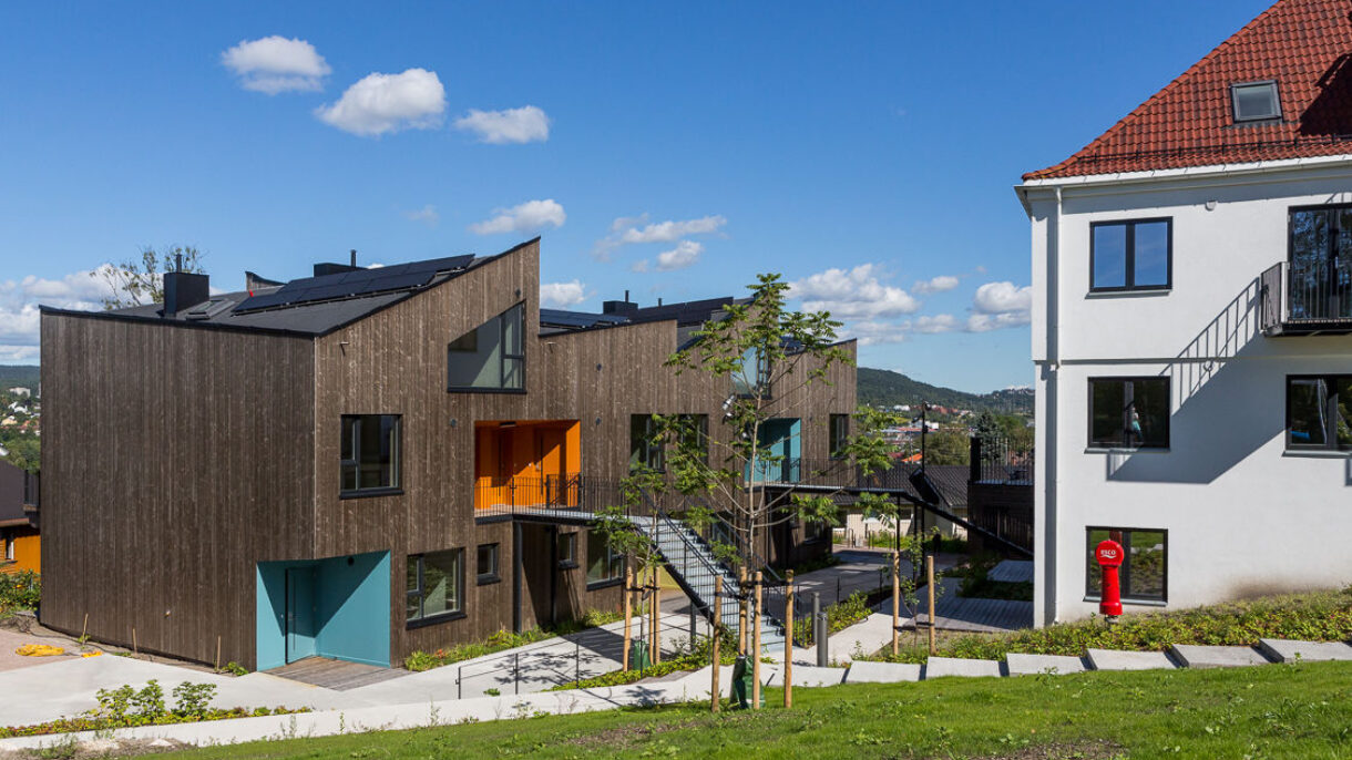 Ulshotveien 31 består av nybygde leiligheter i kombinasjon med et rehabilitert bygg. Foto: Tove Lauluten