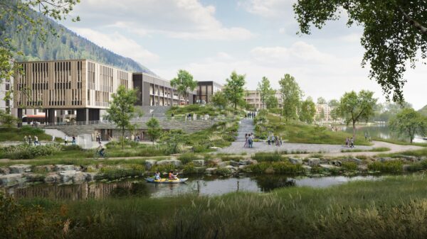 Sambruk og flerbruk står sentralt i utviklingen av Mindemyren. Ill.: Bergen kommune/Henning Larsen