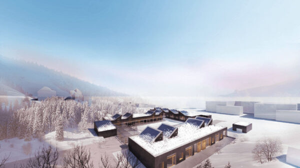 På Korpåsen i Asker skal det bygges boliger for utviklingshemmede. Ill.: Linje ArkitekturAS