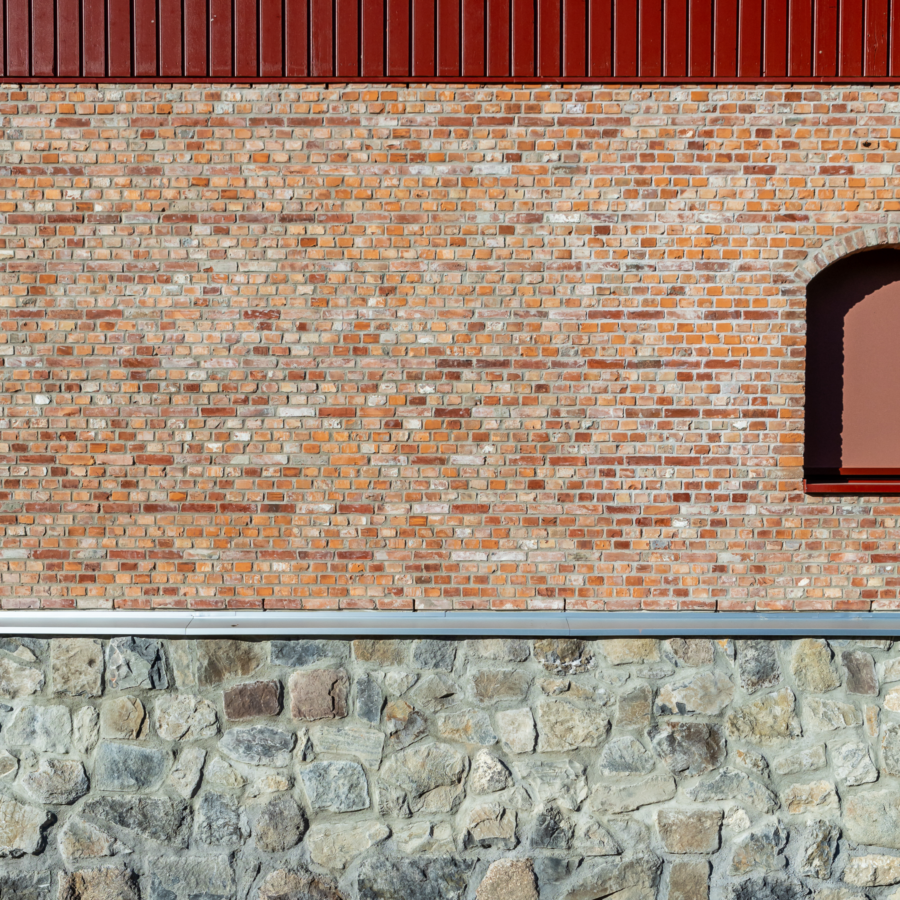 Materialer fasade Nedre Sem låve